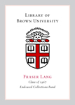 Customized digital bookplate for Fraser Lang Class of 1967 Endowed Collections Fund